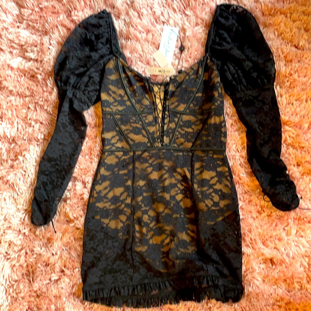 NWT For love and lemons dress w/ built in bodysuit